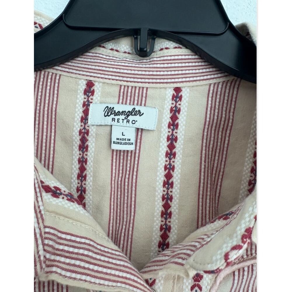 NWOT Wrangler Women's Retro Stripe Western Snap Shirt Size Large - Picture 5 of 6